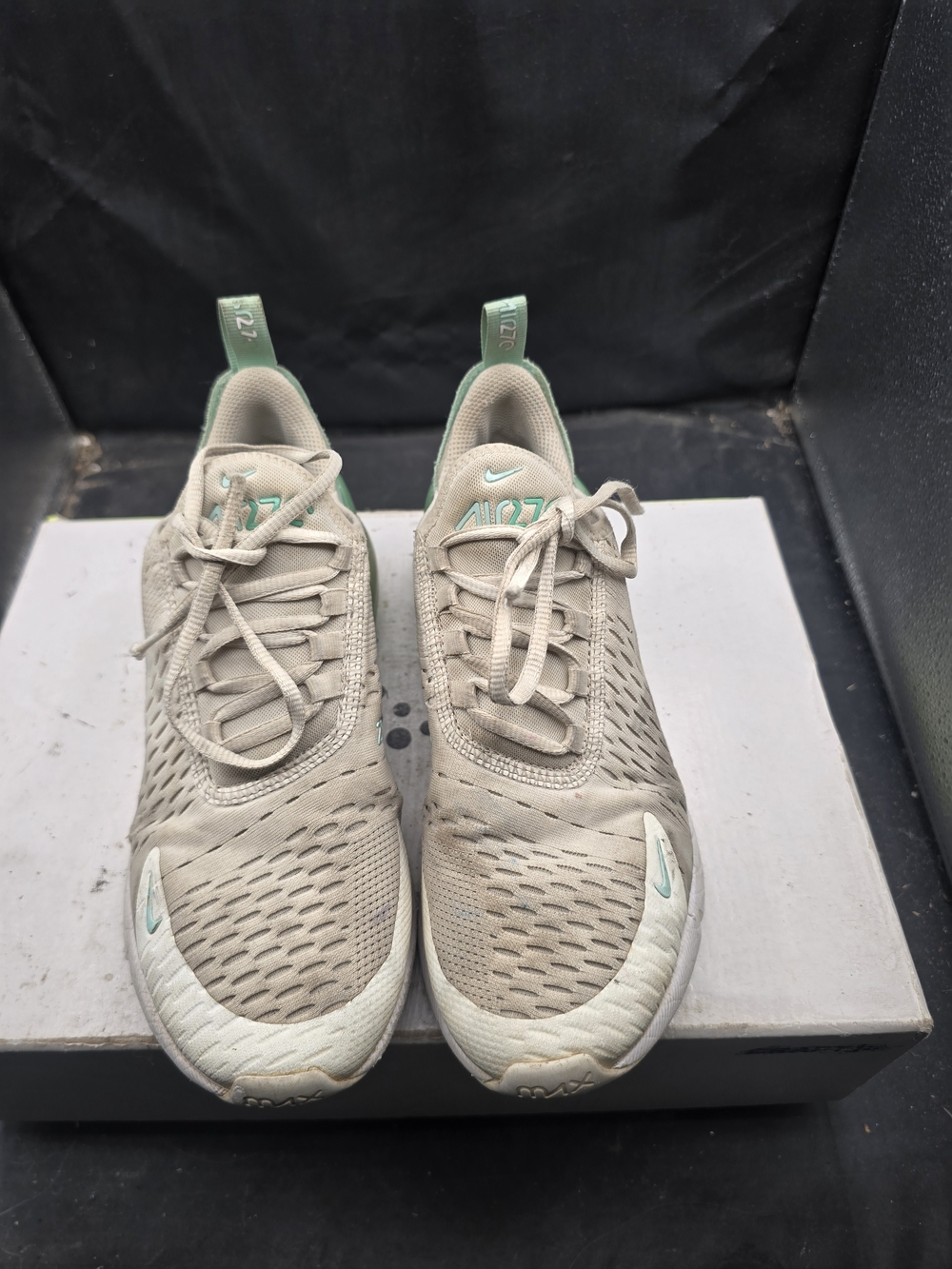 Nike Air Max Neutral Beige Sneakers with Mint Accents